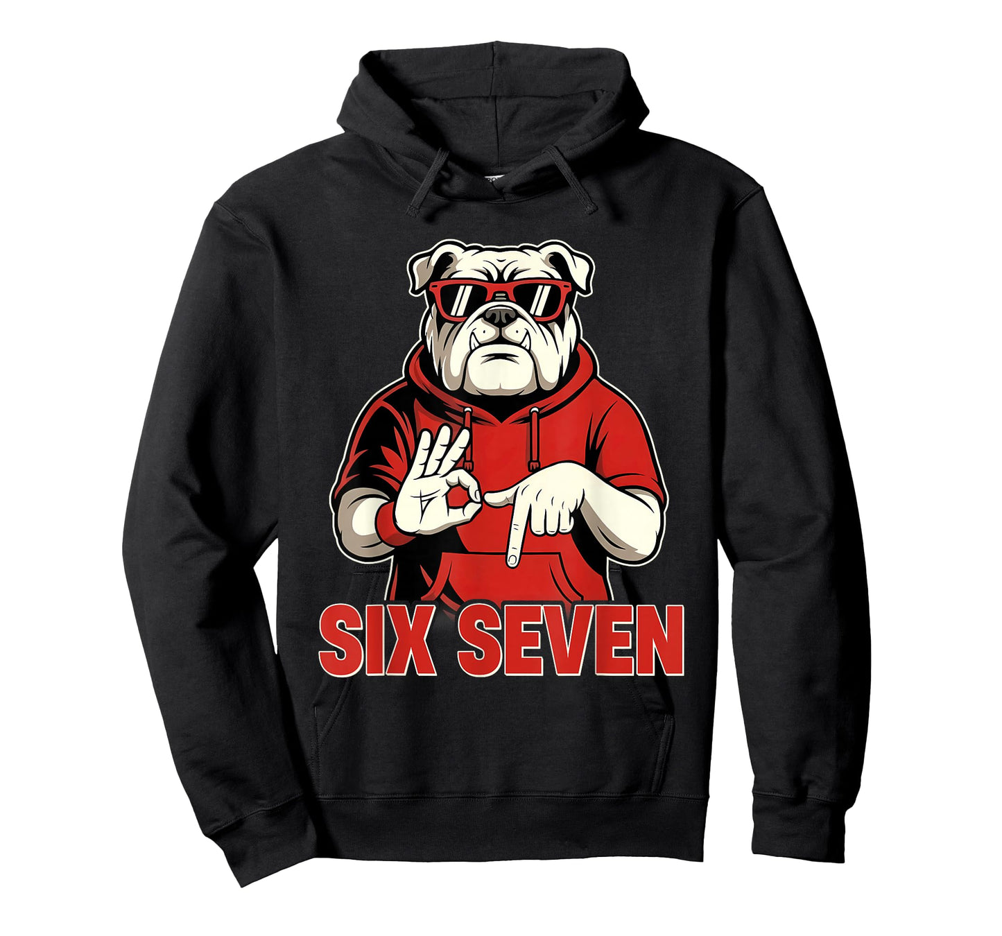 Funny Six Seven Bulldog 67 Meme Gift for Men Women Kids Boy T-Shirt