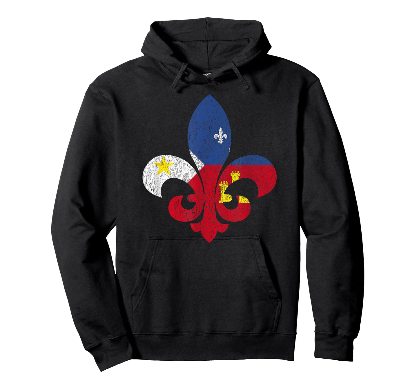 Louisiana Cajun Fleur Proud Acadiana French Flag T-Shirt