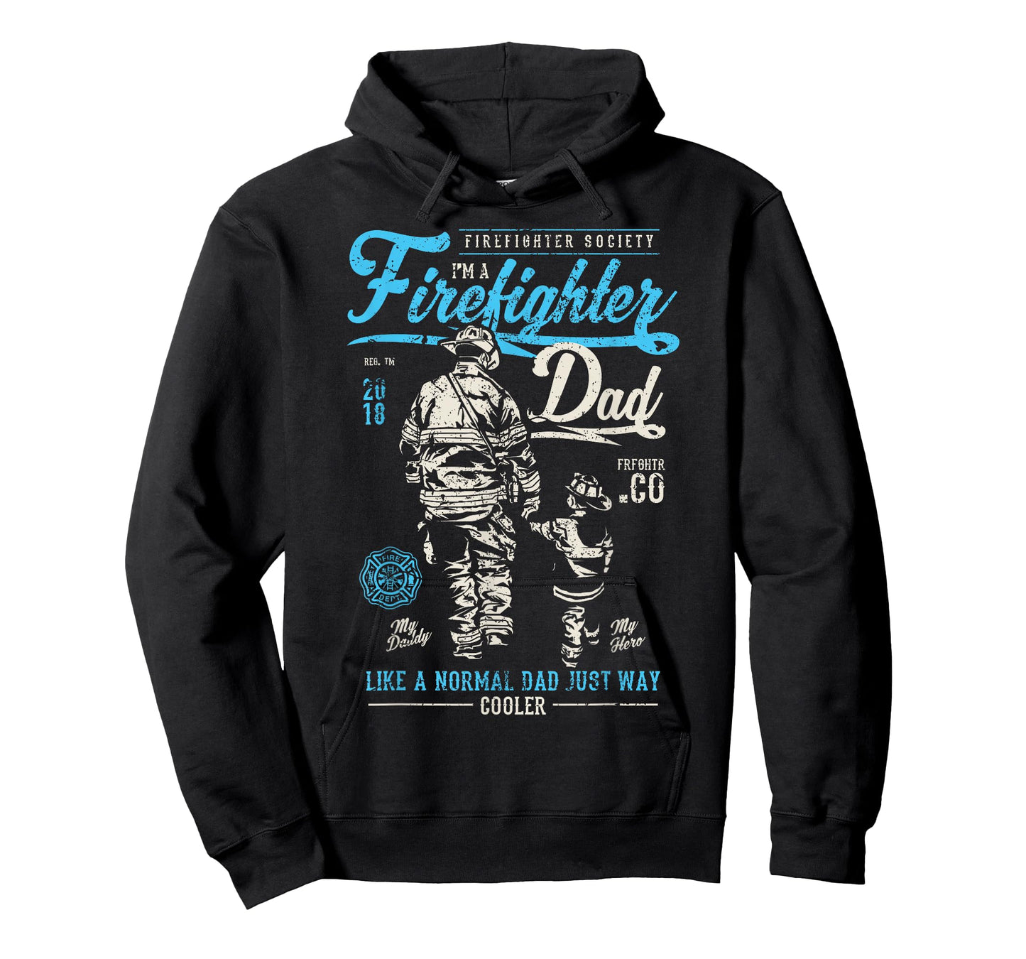 Firefighter Father's Day T-Shirt Retro Dad Xmas Gifts