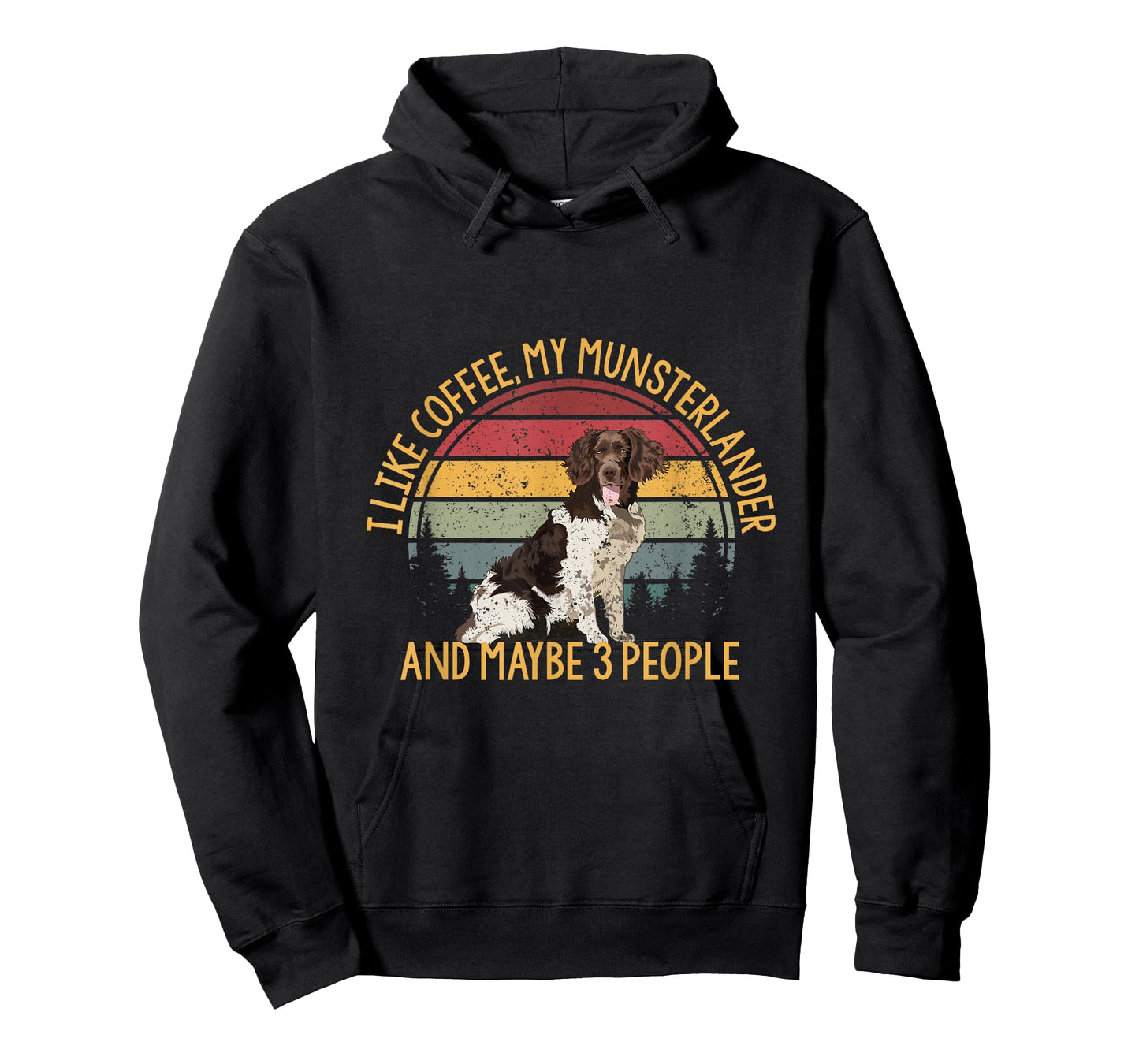 Coffee and my munsterlander Münsterländer 3 people dog T-Shirt
