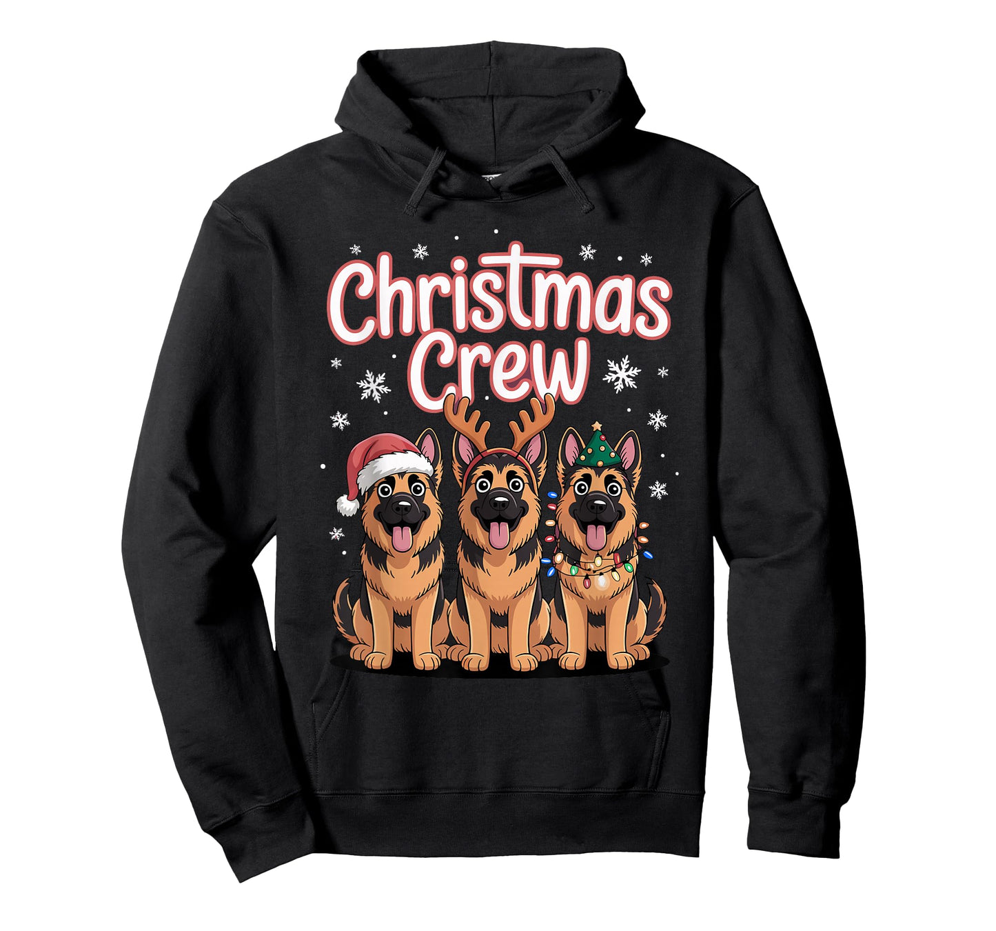 Christmas Crew Xmas GSD Dog Funny Christmas German Shepherd T-Shirt