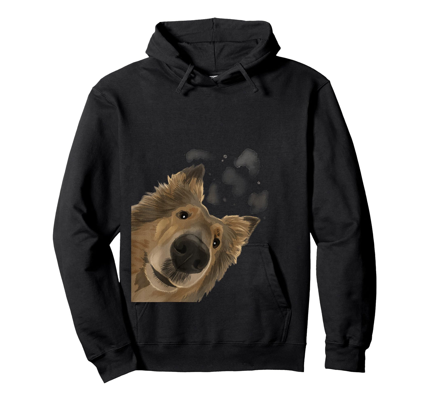 Rough Collie Gifts Funny Curious Dog T-Shirt, Men's Unisex Adults, Black, Short Sleeve, Classic Fit, Cotton Polyester, Novelty T-Shirt
