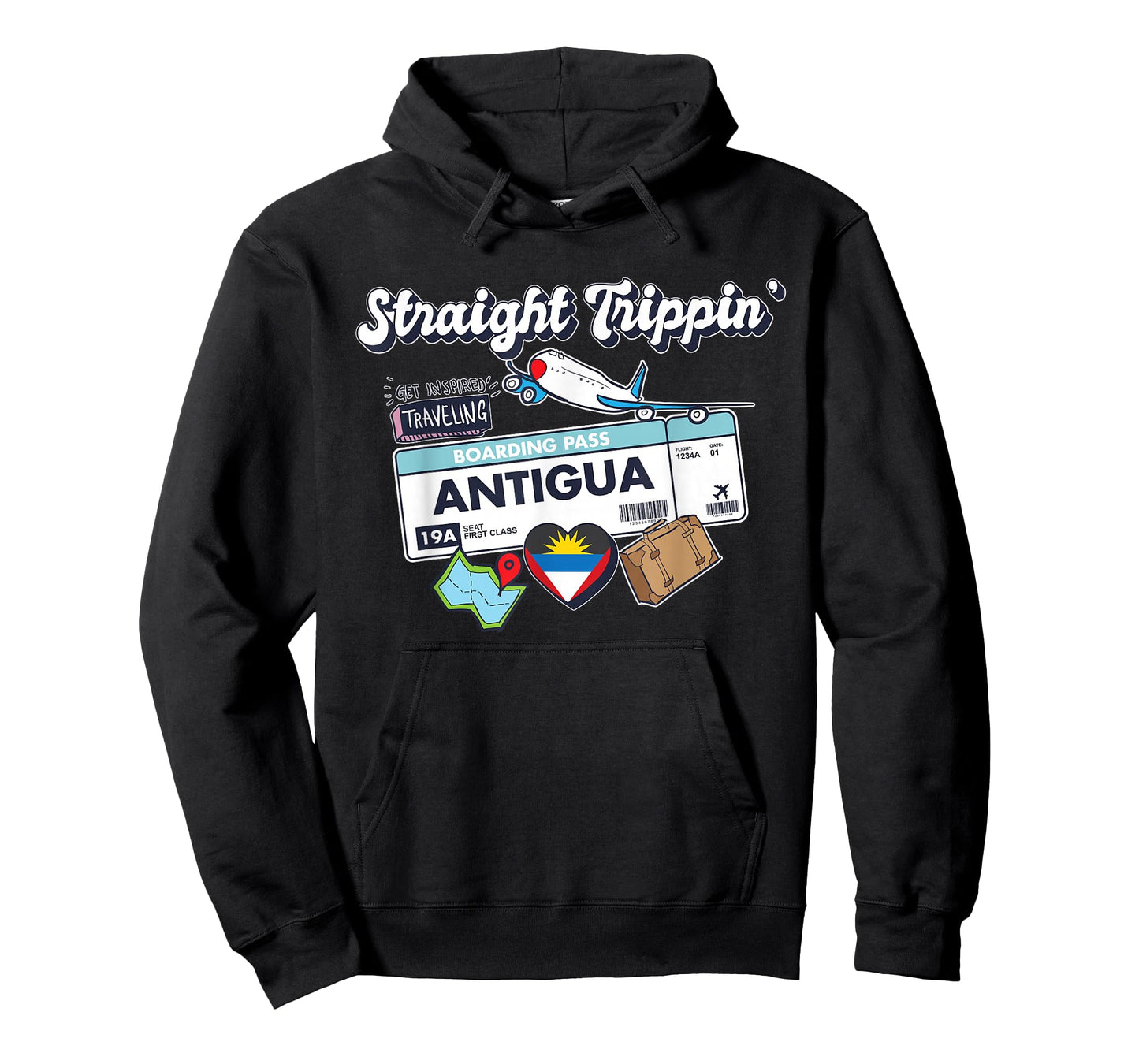 Straight Trippin' Antigua Vacation Tour Travel Trip Matching T-Shirt