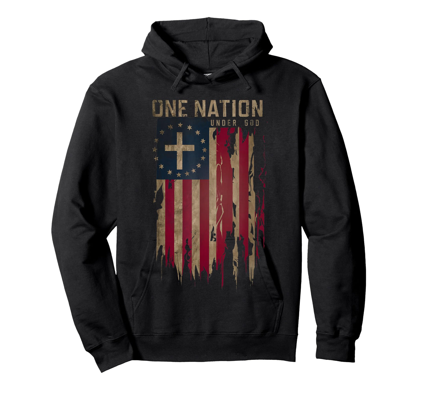 One Nation Under God Patriotic American Flag T-Shirt