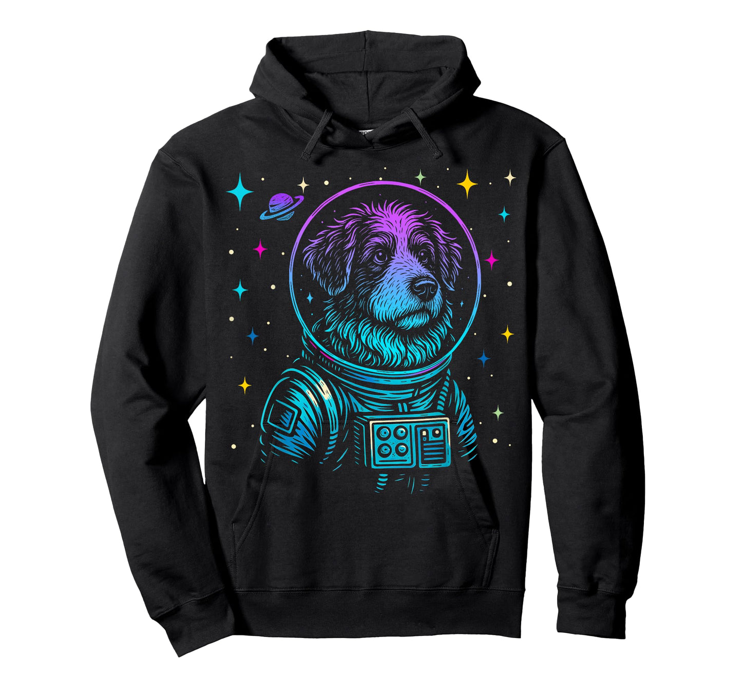 Colorful Astronaut Bernedoodle Space Galaxy Dog Lovers T-Shirt