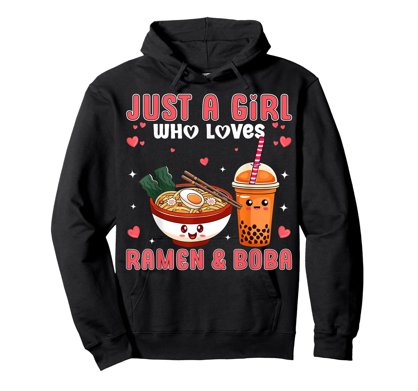 Cute Just a Girl Who Loves Ramen And Boba Japan Bubble Tea T-Shirt