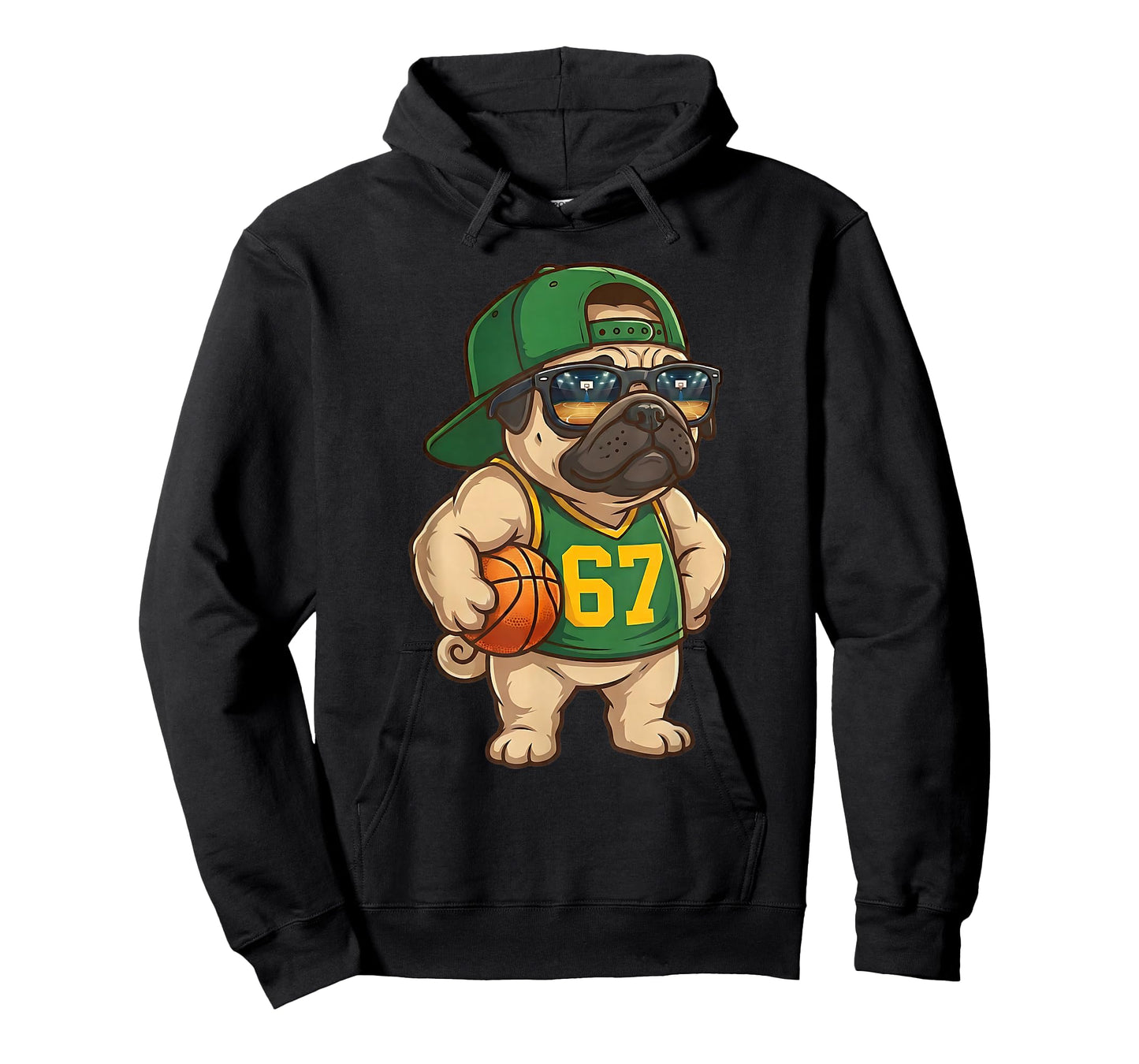 Pug Basketball Dog 67 Gen Alpha Slang Sports Men Boys Kids T-Shirt