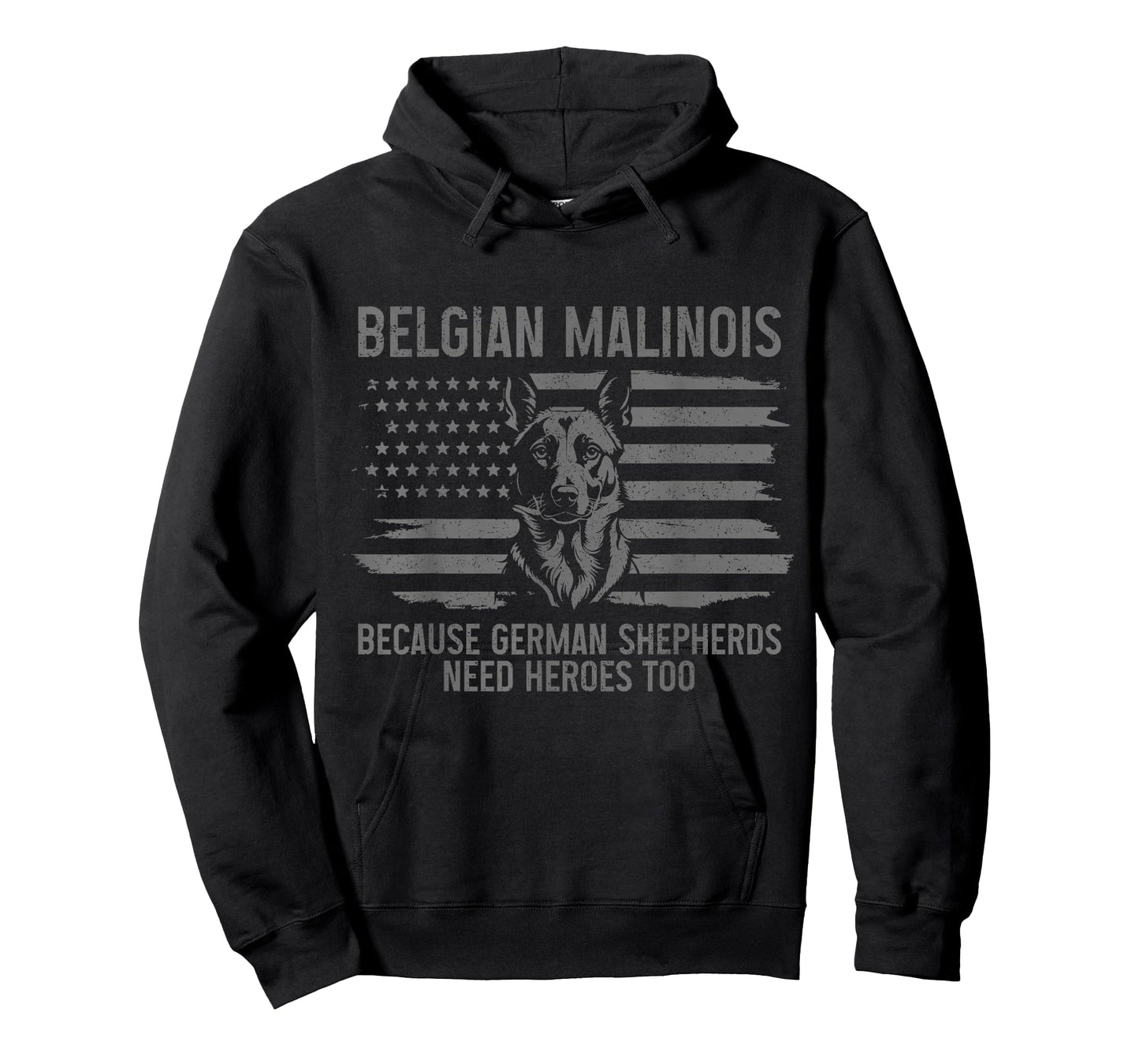 Belgian Malinois Dad Funny Dog Lover American Flag Patriotic T-Shirt