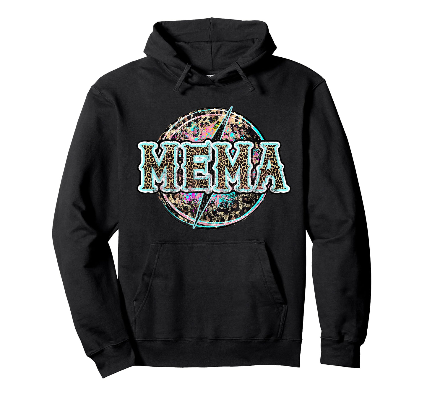 Mema Lightning Bolt Leopard Cheetah Print Western T-Shirt
