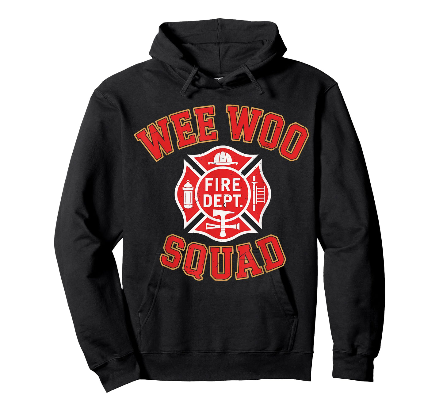 Toddler Wee Woo Squad Funny Firefighter Fireman Fire Truck T-Shirt