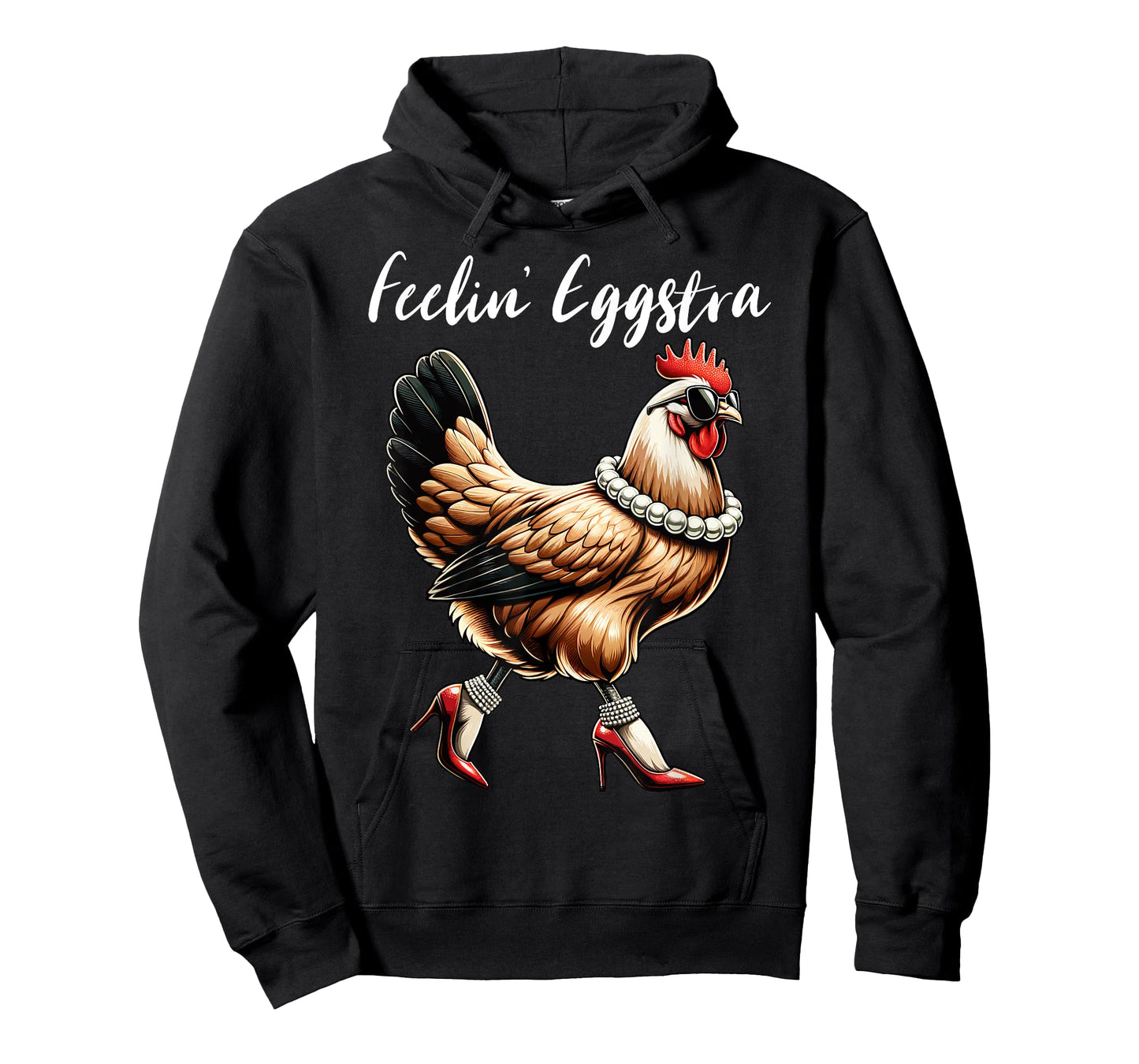 Chicken Funny Feelin' Eggstra Graphic Women Chicken Lover T-Shirt