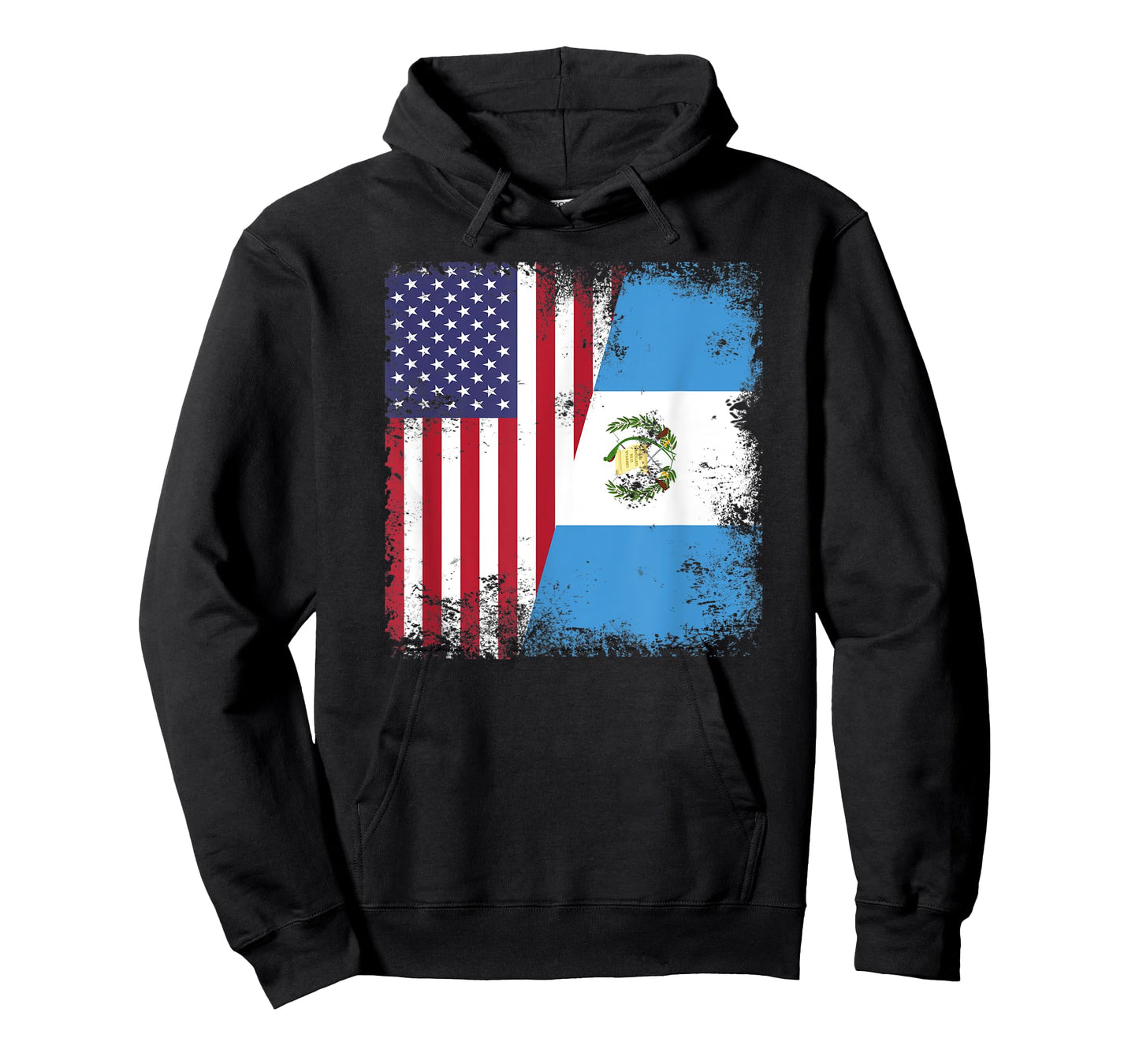 Half Guatemalan Flag T-Shirt | Vintage Guatemala USA Gift