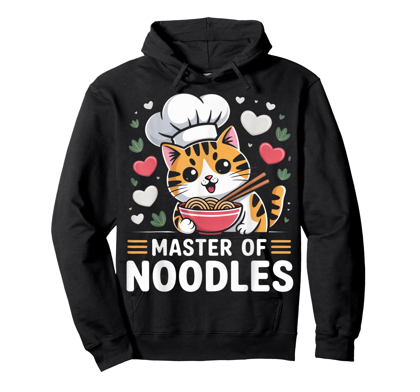 Master of Noodles Cute Chef Cat Kawaii Ramen Lover T-Shirt