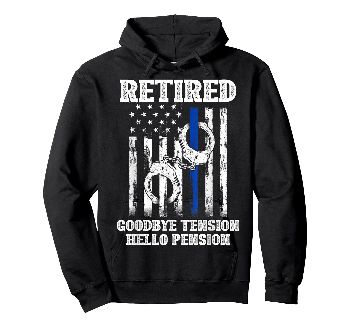 Retired Goodbye Tension Hello Pension Police T-Shirt