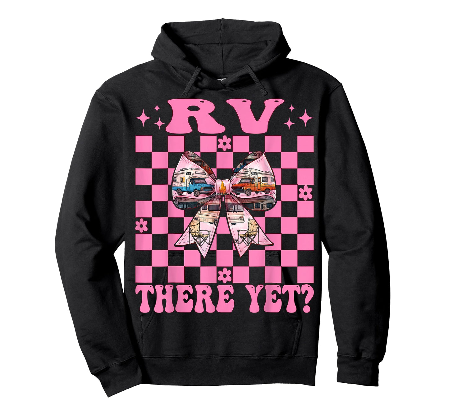Rv There Yet? RV Camping Camper Motorhome Girl Mom Coquette T-Shirt