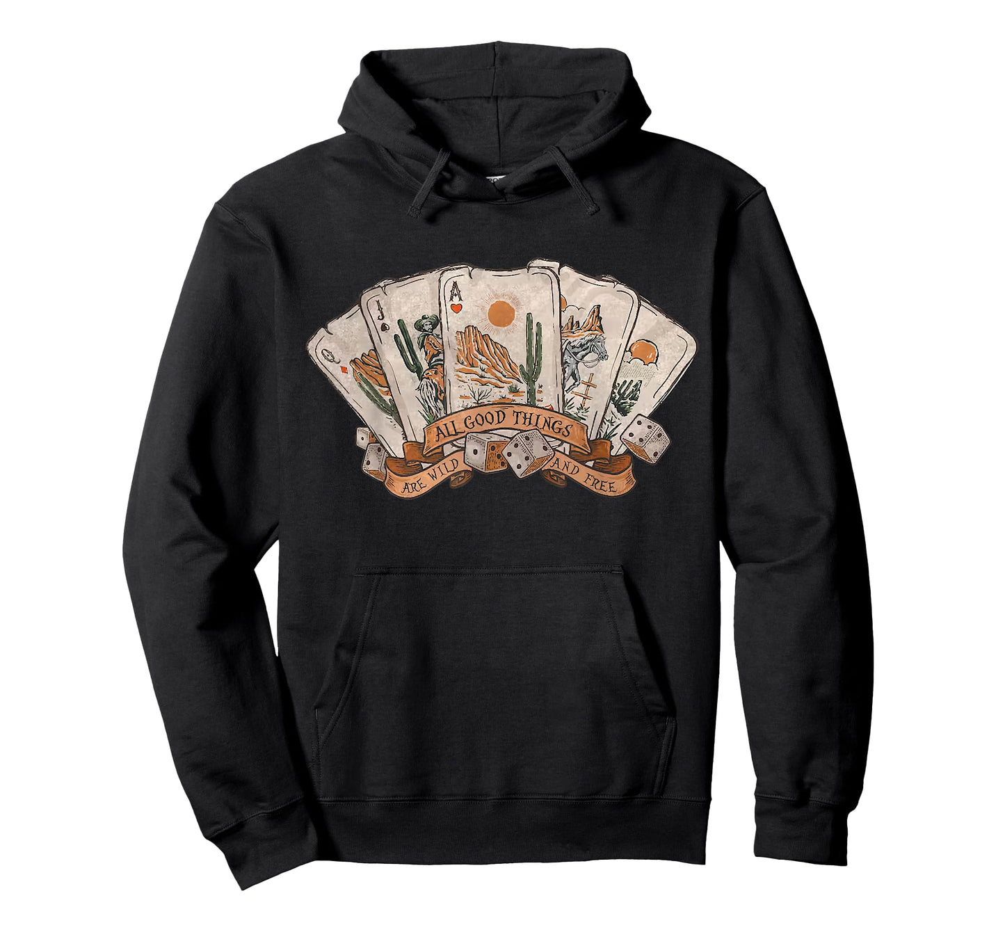 All Good Thing Are Wild And Free Poker Card Western Country T-Shirt