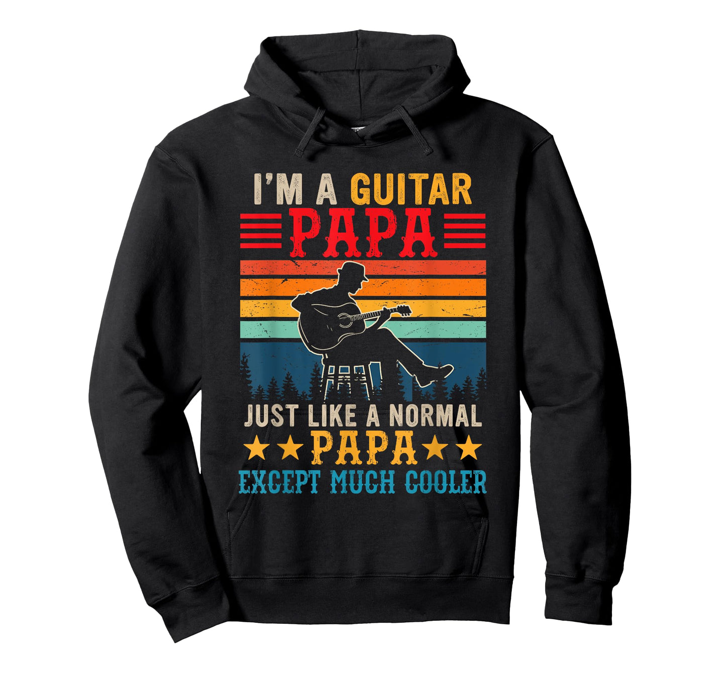 Vintage Retro I'm A Guitar Papa Definition Much Cooler T-Shirt