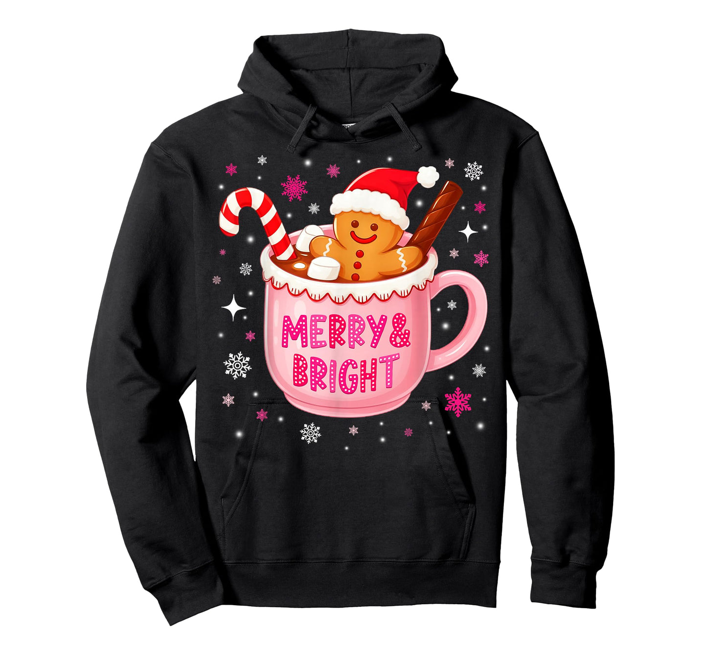 Merry and Bright Hot Cacao Gingerbread Christmas Xmas Women T-Shirt