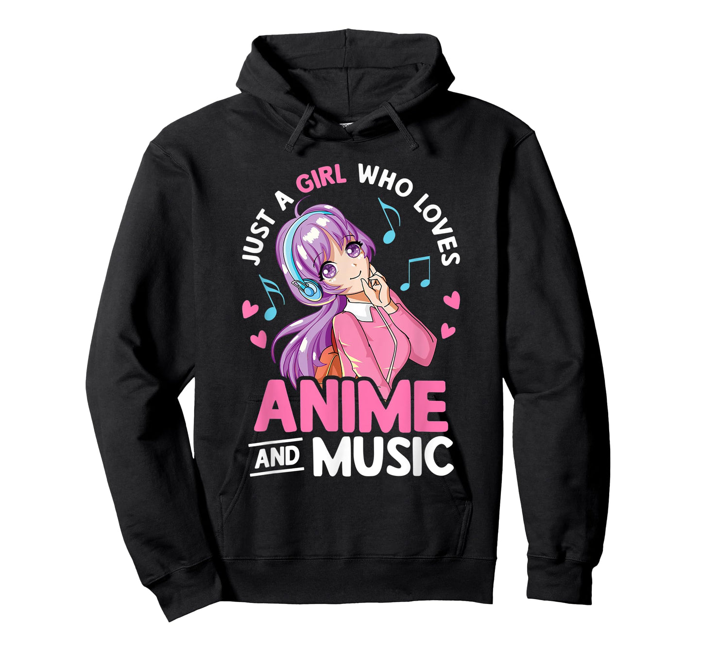 Just A Girl Who Loves Anime And Music Lover Anime Girls Teen T-Shirt