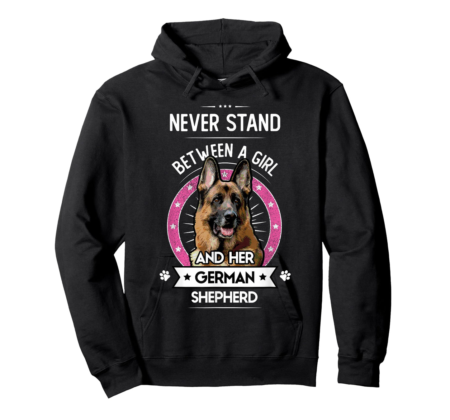 Never Stand Between A Girl and Her German Shepherd Gift T-Shirt