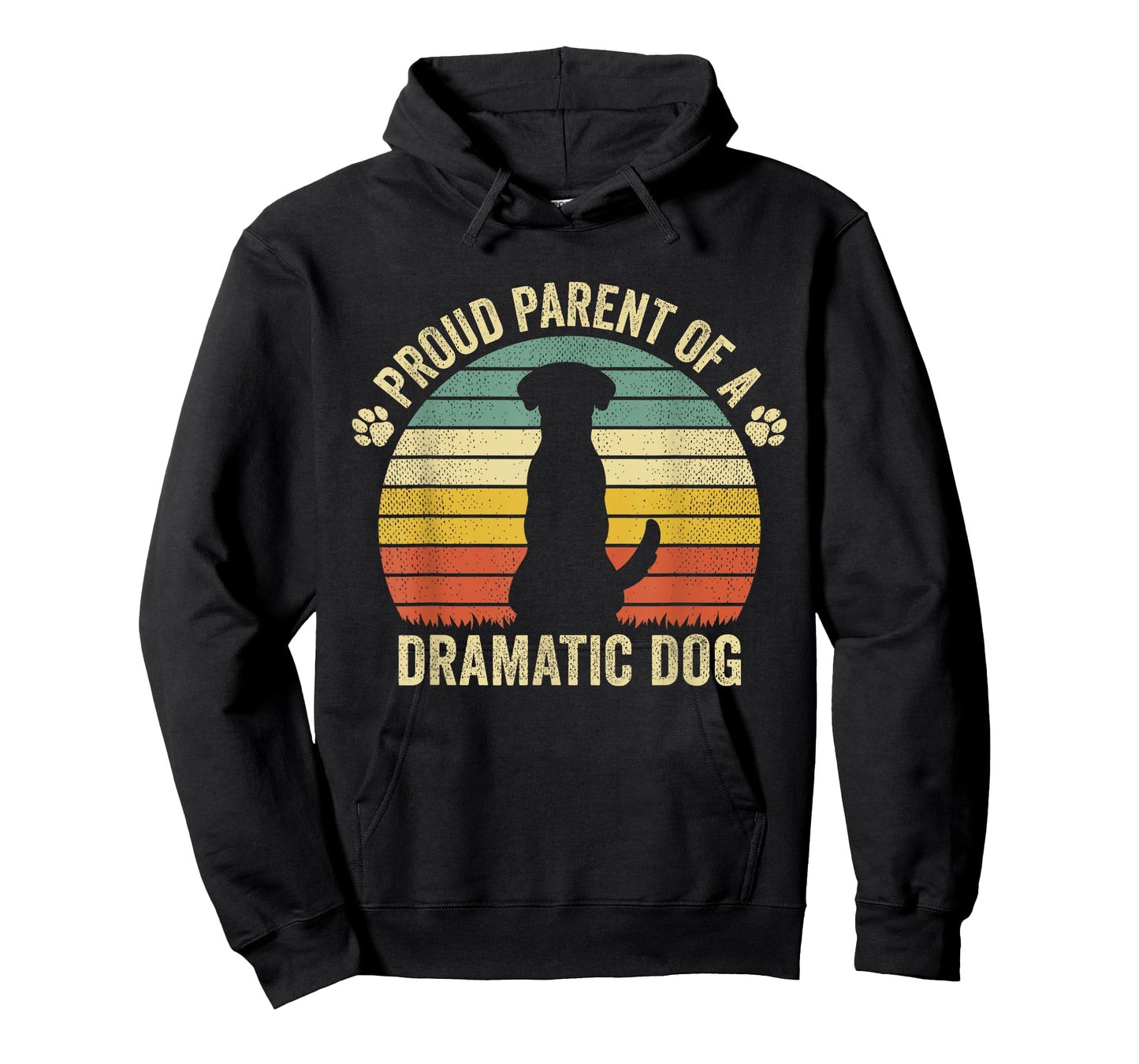 Retro Proud Parent of A Dramatic Dog Funny T-Shirt
