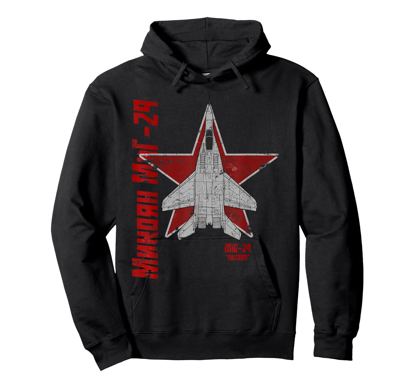 MiG-29 Fulcrum Soviet Cold War Jet Airplane Vintage Cyrillic T-Shirt