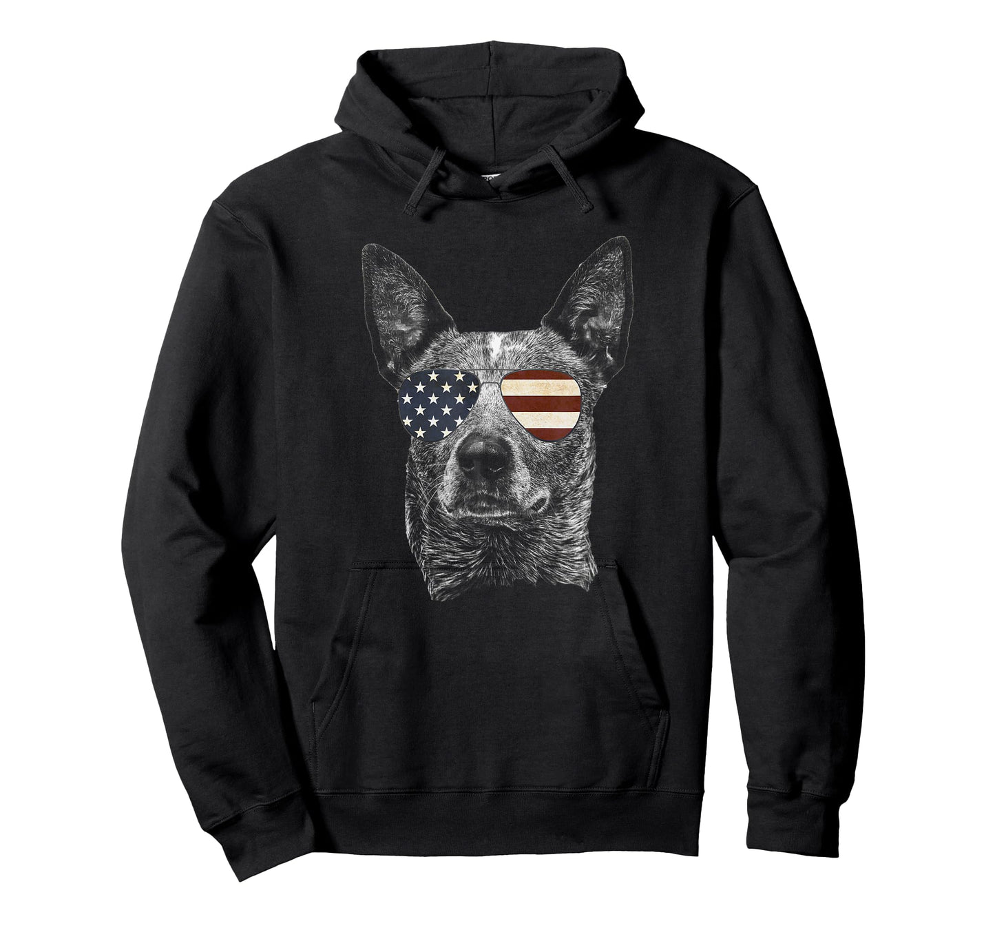Australian Cattle Dog USA Flag Funny Cute Women Heeler T-Shirt