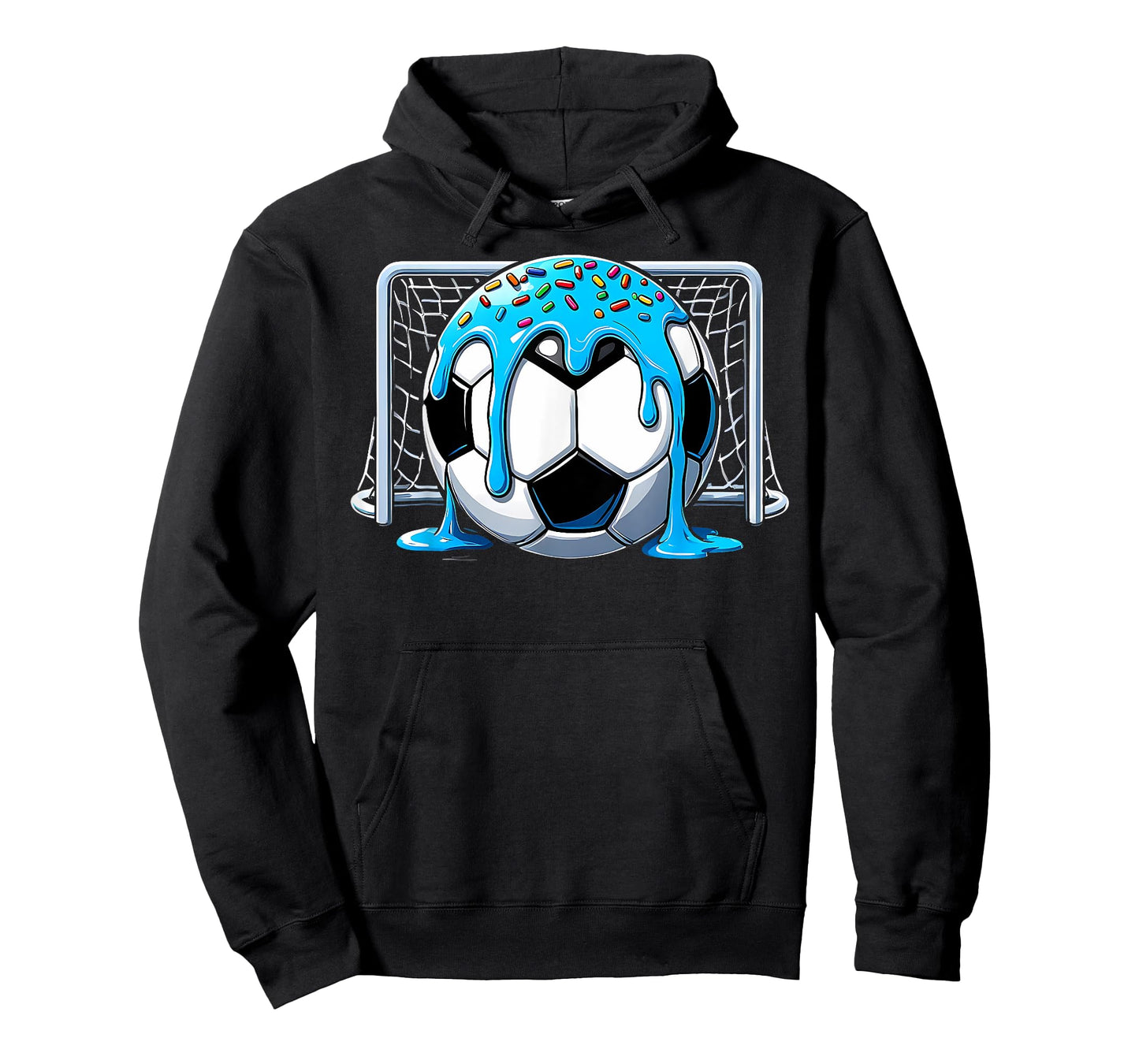 Soccer Ice Cream Drip with Sprinkles Men Women Kids T-Shirt