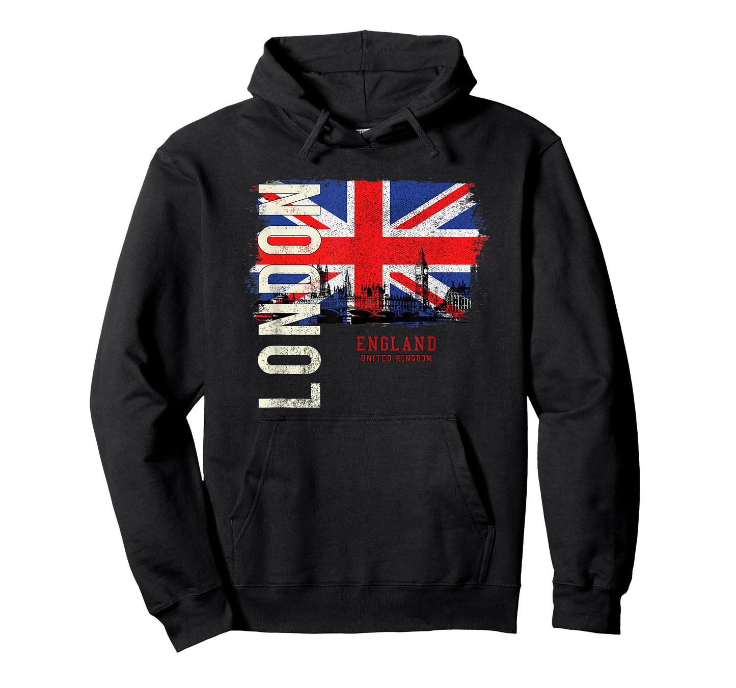 City Country Flag Banner Skyline Panorama London England Great Britain Europe T-Shirt