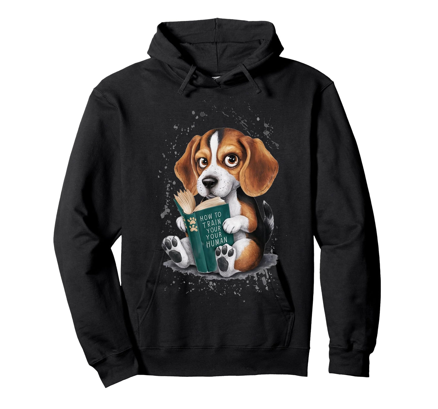 Funny Beagle Puppy Reading "How to Train Your Human" Design T-Shirt