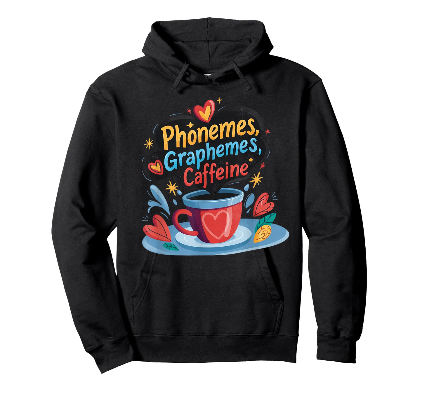Phonemes Graphemes Caffeine Cute Coffee Lover Design T-Shirt