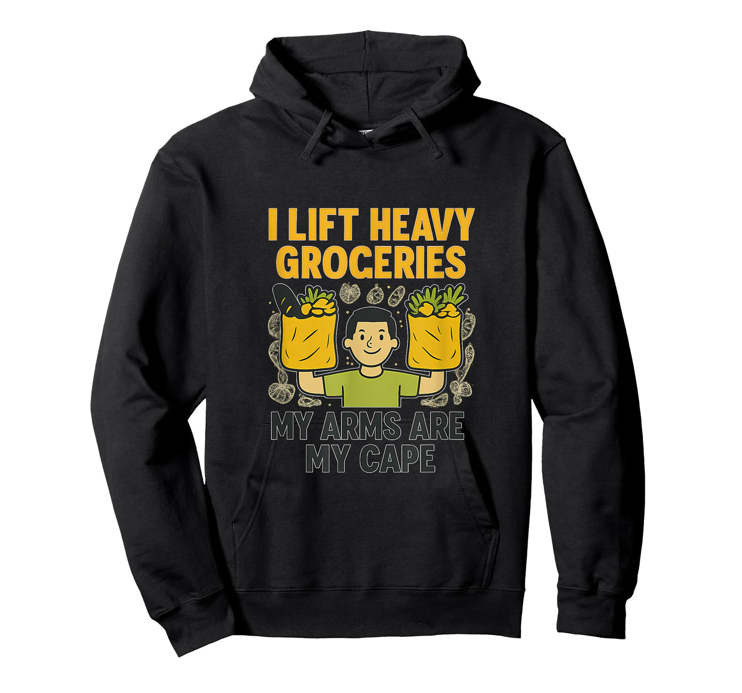 Grocery Weightlifting Hero I Lift Heavy Groceries Design T-Shirt