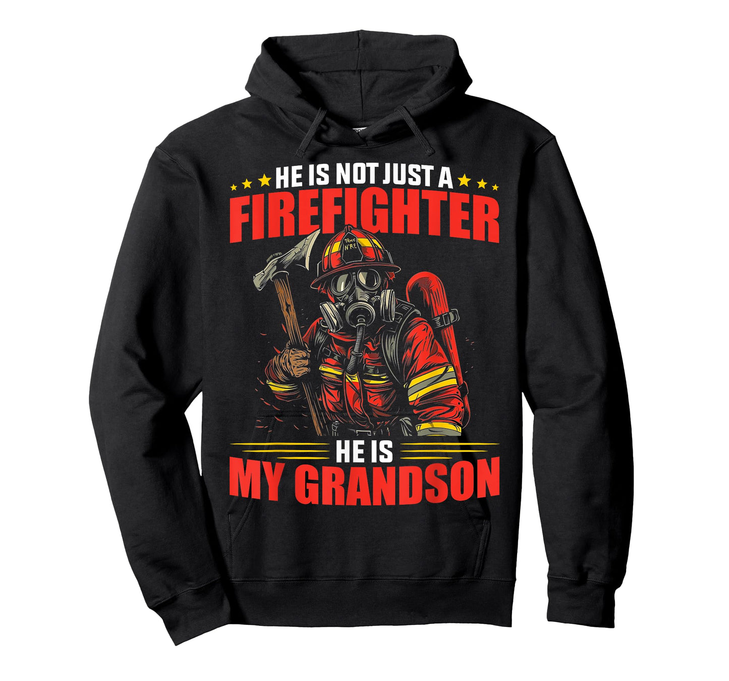 My Grandson Is A Firefighter Proud Grandma Grandpa Gift T-Shirt