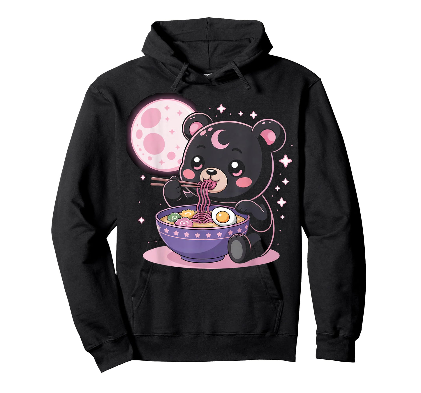 Pastel Goth Clothing Bear Eating Ramen Goth Girl Clothes T-Shirt