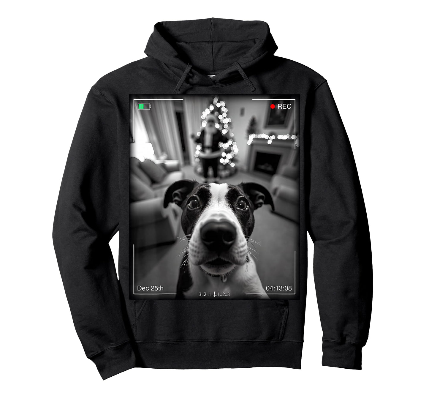 American Staffordshire Terrier Catches Santa On Camera Xmas T-Shirt
