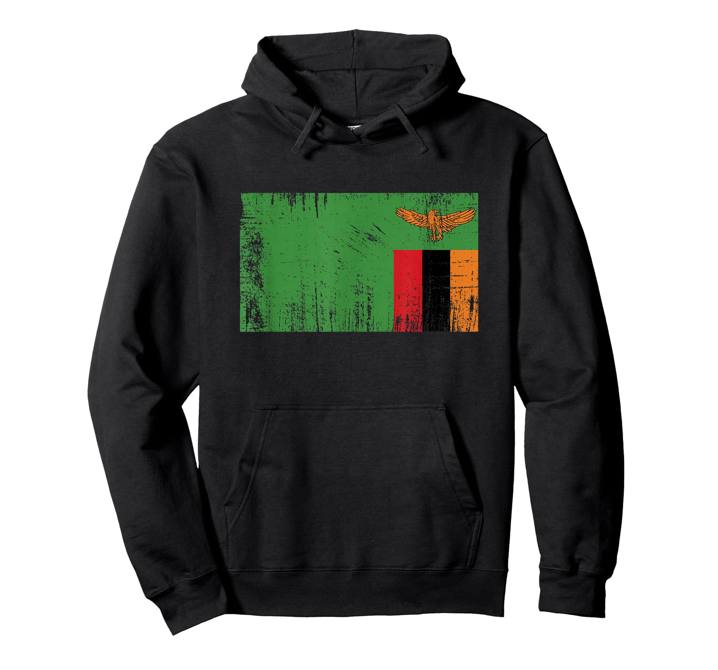 Retro Vintage Zambian Banner Flag Zambia Fan T-Shirt