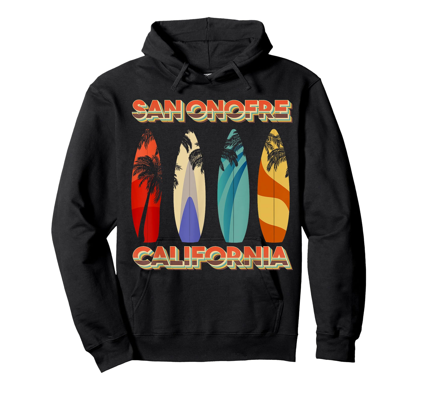 San Onofre California Retro Surf Board T-Shirt