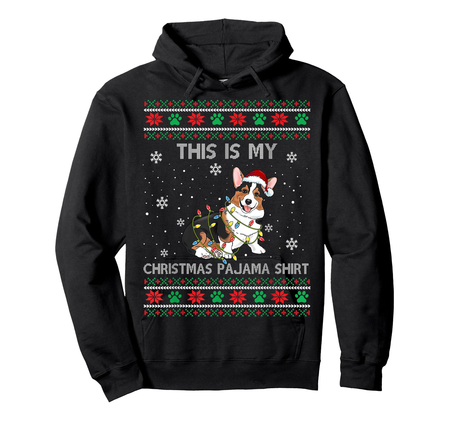 This Is My Christmas Pajama Shirt Tricolor Corgi Pjs Xmas T-Shirt