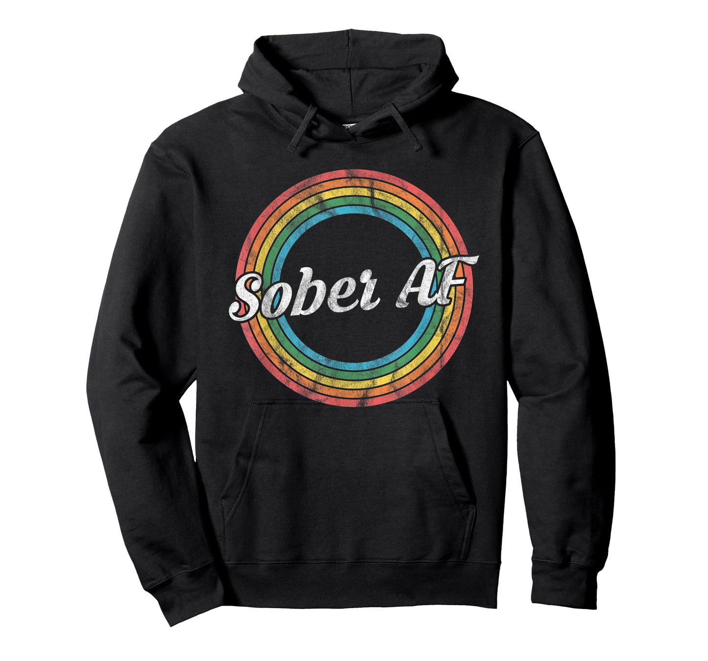 Sober AF - Vintage Retro Sobriety Recovery T-Shirt