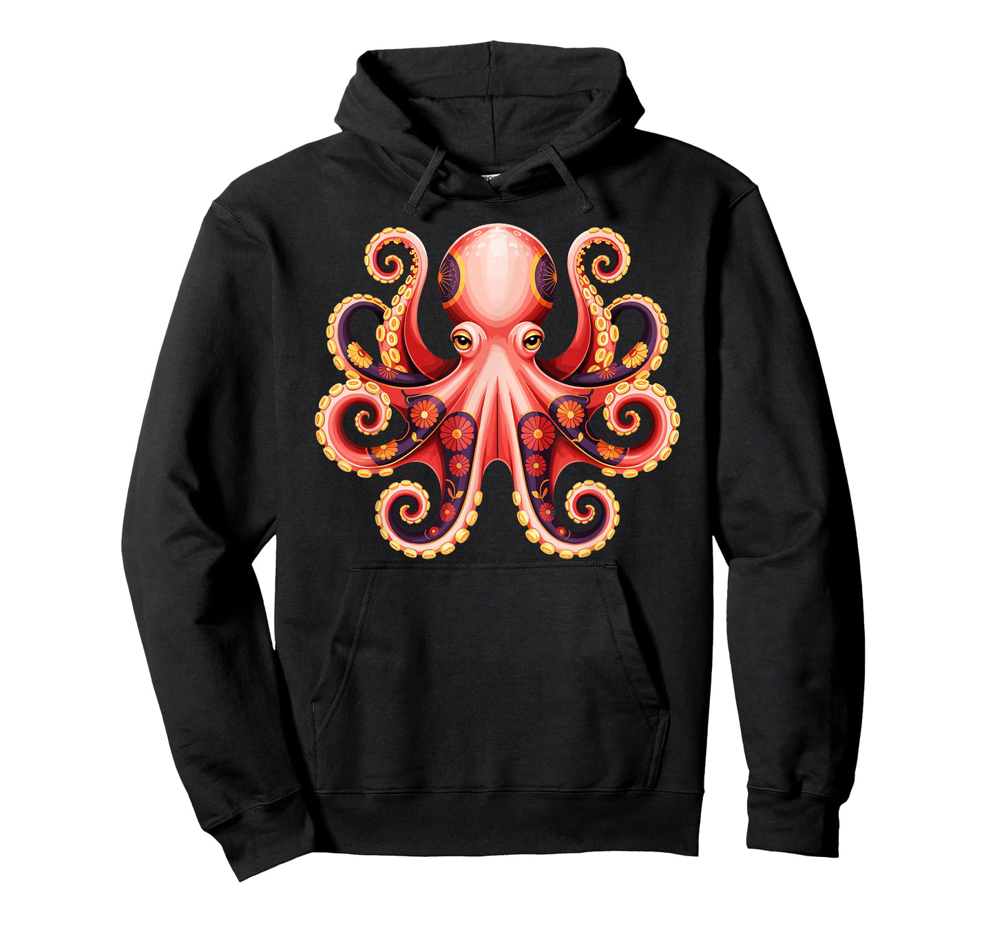 Octopus Floral Nautical Vibrant Mandala Ocean Boho Aesthetic T-Shirt