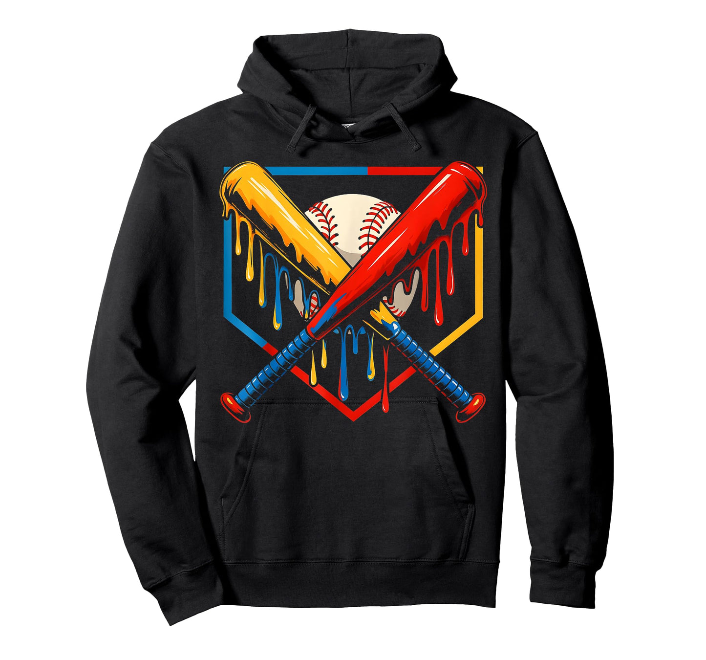 Baseball Ice Cream Drip Youth Back To school Baseball Stuff T-Shirt