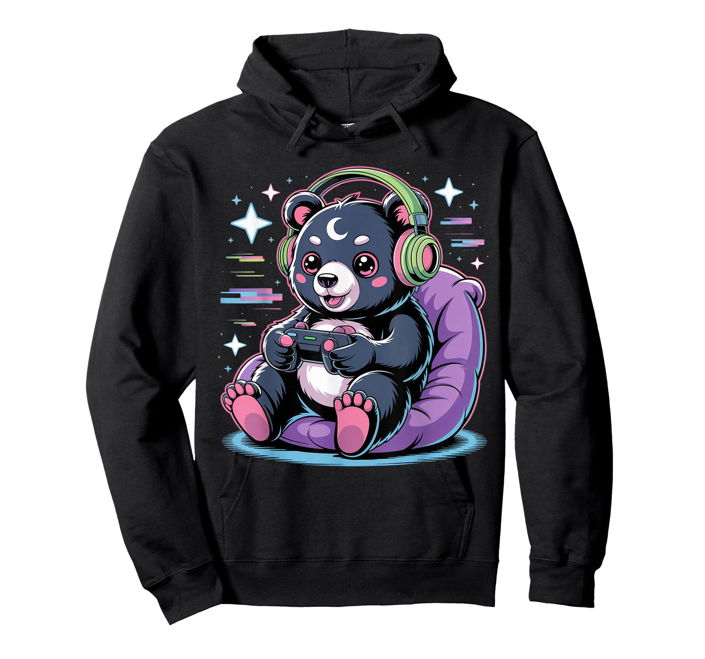 Gamer Bear Video Game Kawaii Goth Girl Clothes Pink Goth T-Shirt