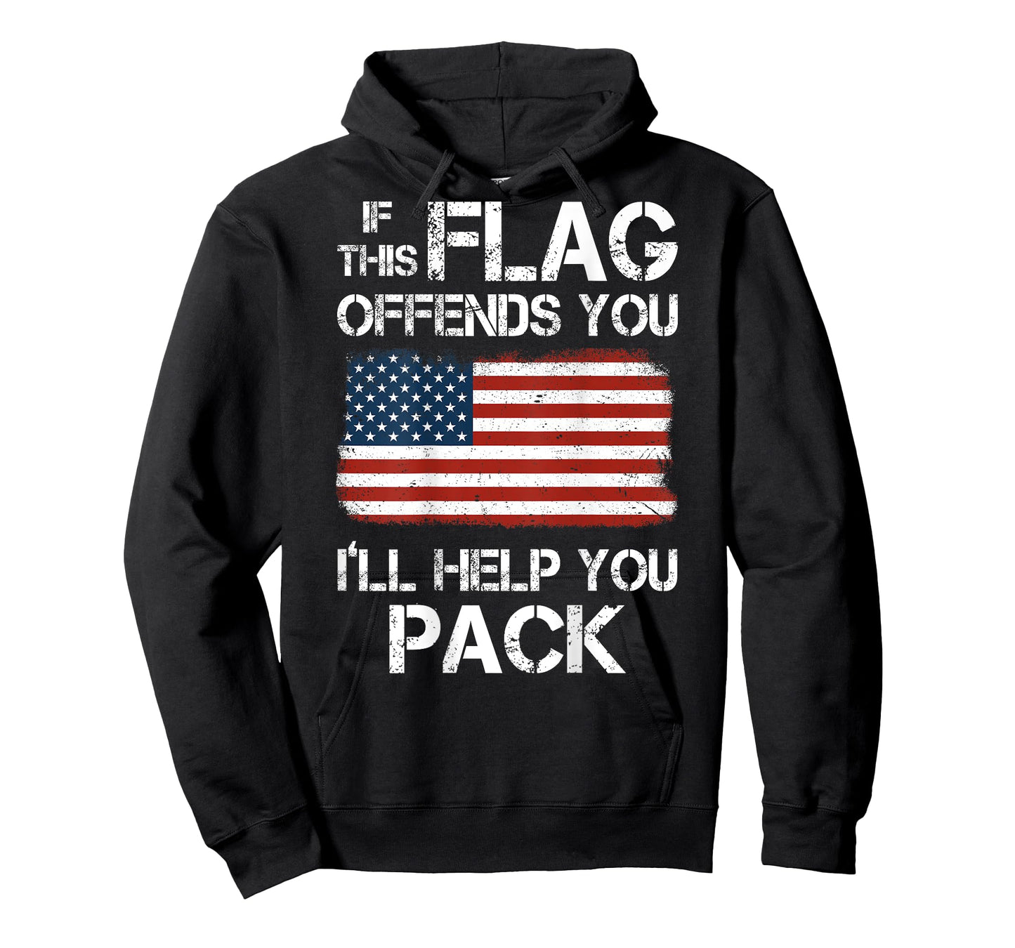 If This Flag Offends You I'll Help You Pack (on back) T-Shirt