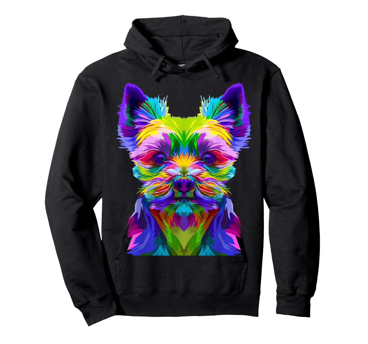 Yorkshire Terrier Yorkie Pop Art T-Shirt - Multicolor, Small, Unisex, Short Sleeve, Crew Neck, Classic Fit, Adult, Dog Lovers, Women, Unisex