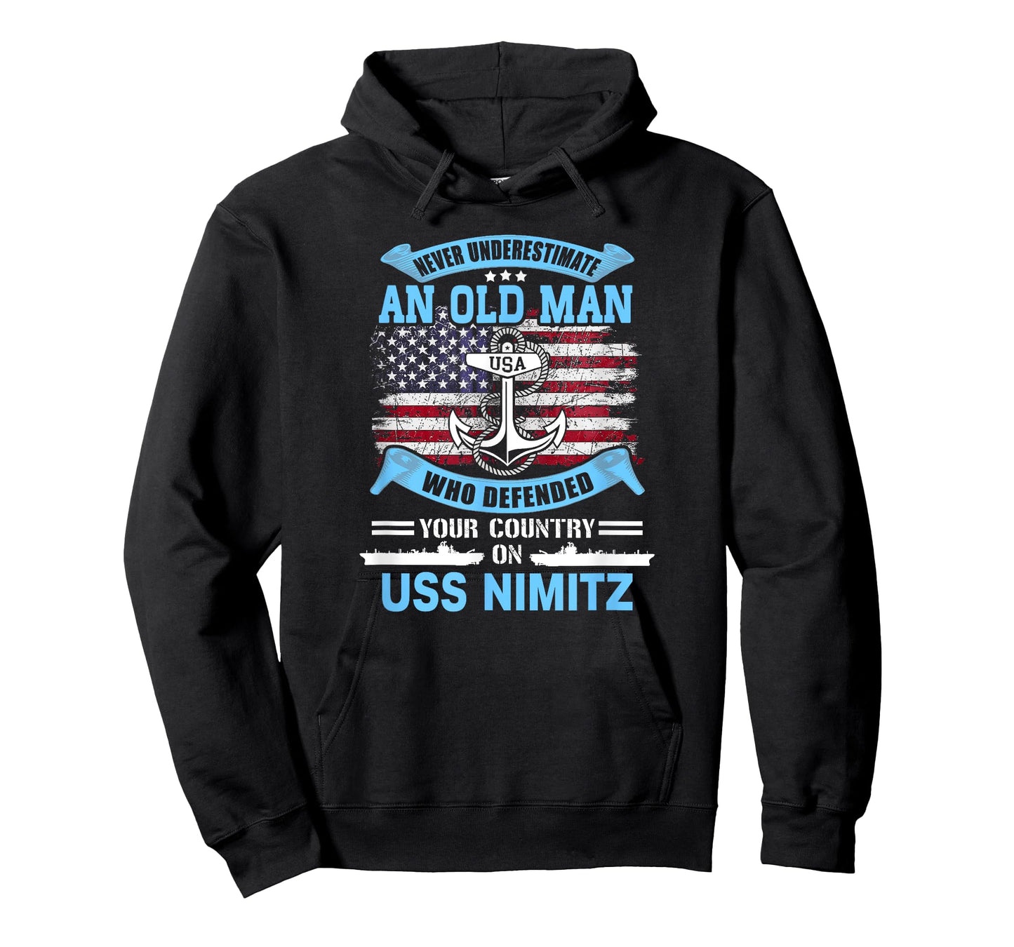 Never Underestimate USS Nimitz CVN-68 Veteran T-Shirt