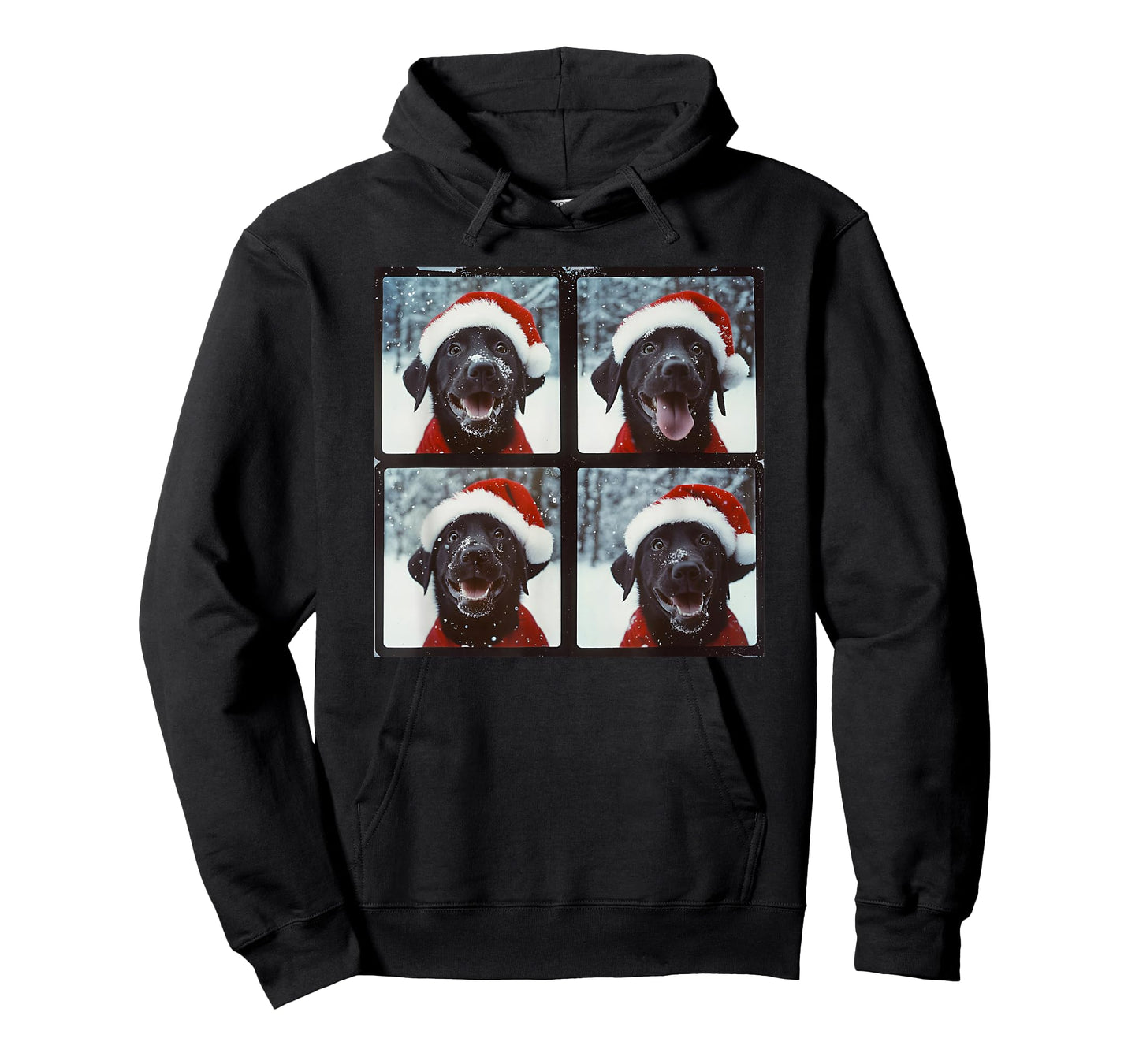 Labrador With Santa Hat Christmas Black Lab T-Shirt