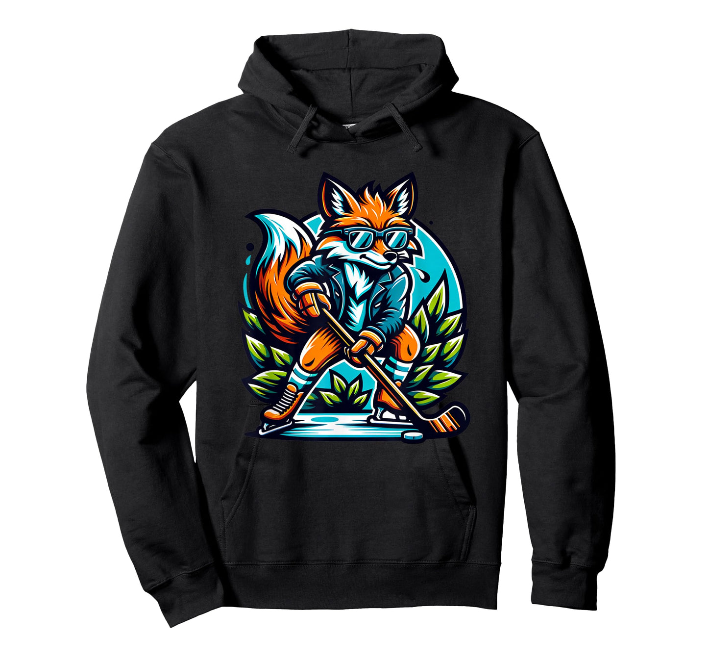 Fox Ice Hockey Cool Style Shades T-Shirt