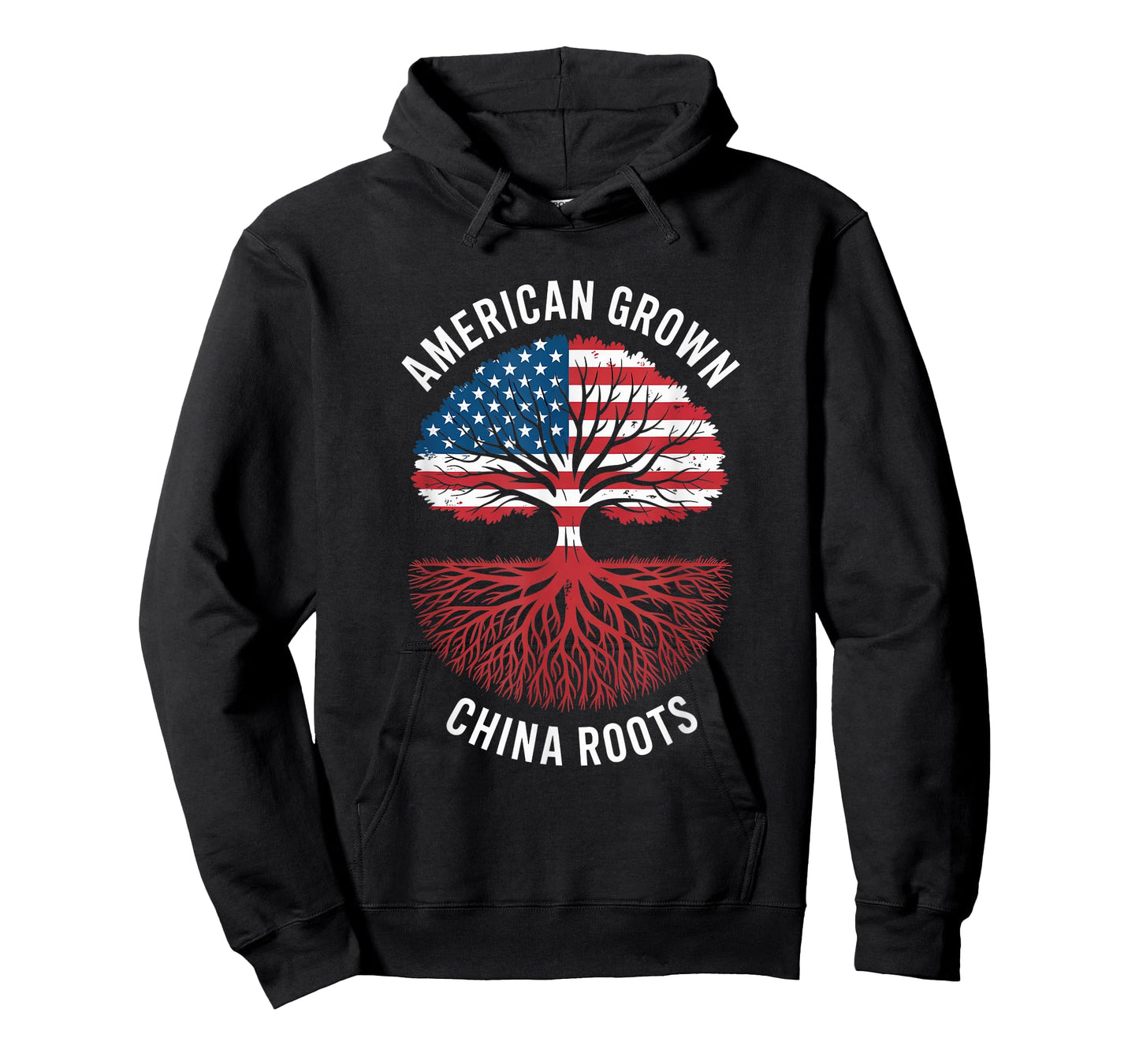 American Grown China Roots Family Tree China Flag China T-Shirt