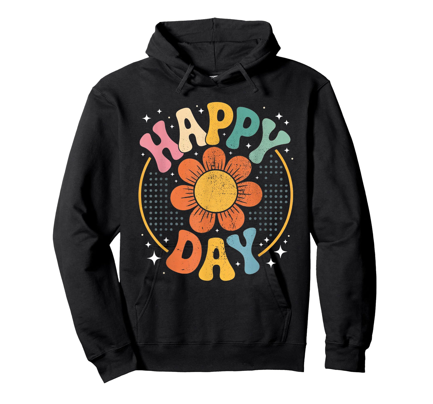 Happy Vintage Day Retro Sunflower Vibes Hippie Style Apparel T-Shirt