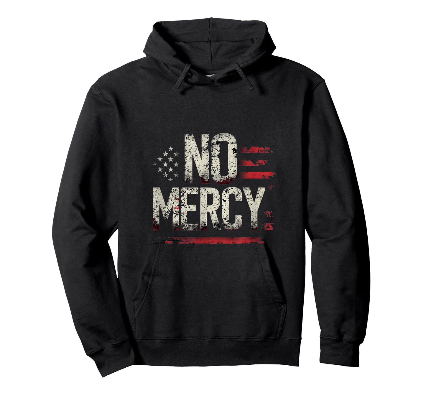 No Mercy American Flag Distressed Style T-Shirt